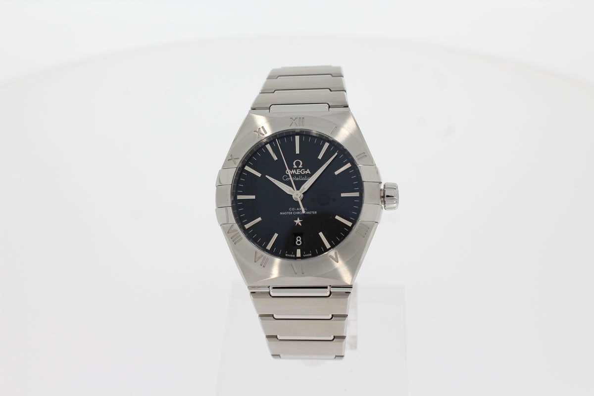 Omega CONSTELLATION CO‑AXIAL MASTER CHRONOMETER 131.10.39.20.01.001 black 39mm steel with steel bracelet