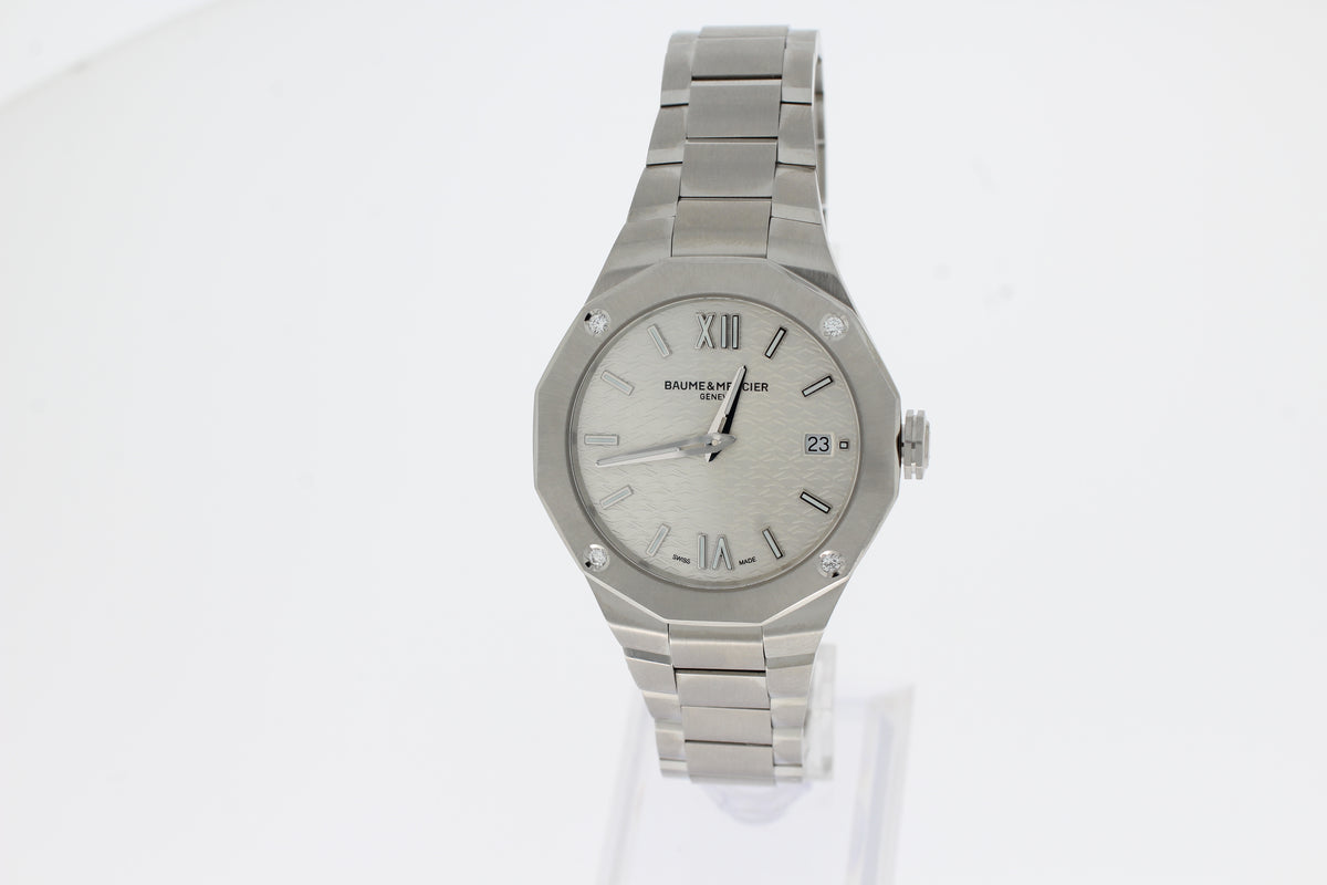 Baume & Mercier Riviera Lady 36mm M0A10614 Ladies Quartz Watch, Date Display, Diamonds – 36 mm