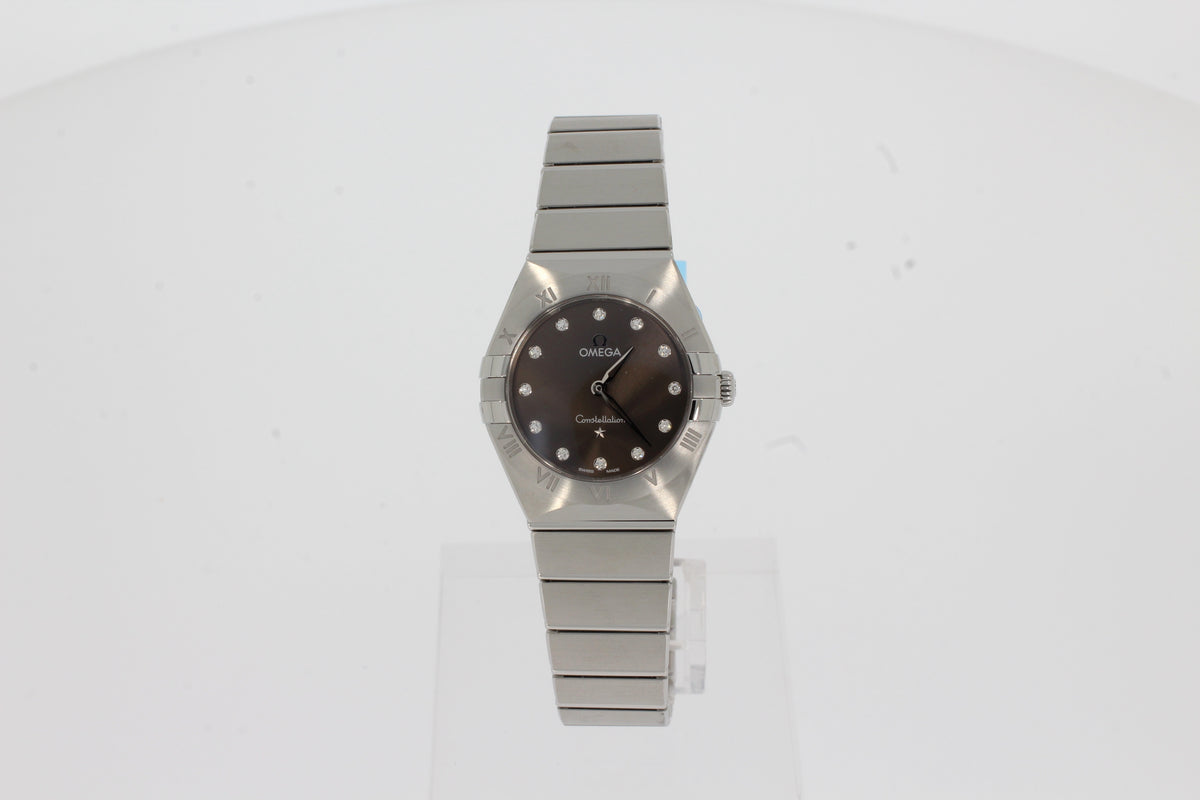 Omega Constellation Quartz 131.10.28.60.56.001 grau 28 mm, Stahl mit Stahlarmband