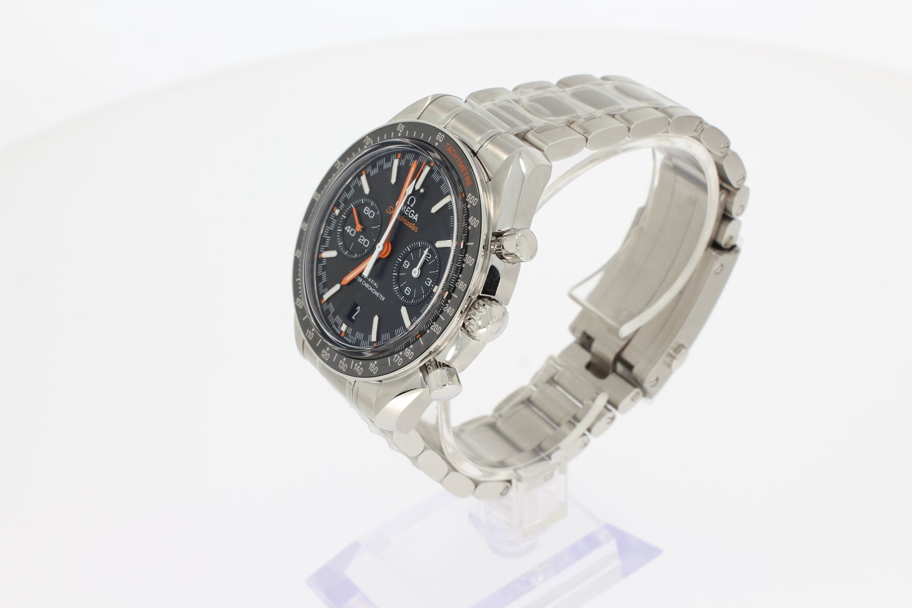 Omega Speedmaster Racing Co-Axial Master Chronograph 329.30.44.51.01.002 acier noir 44,25 mm, avec bracelet en acier