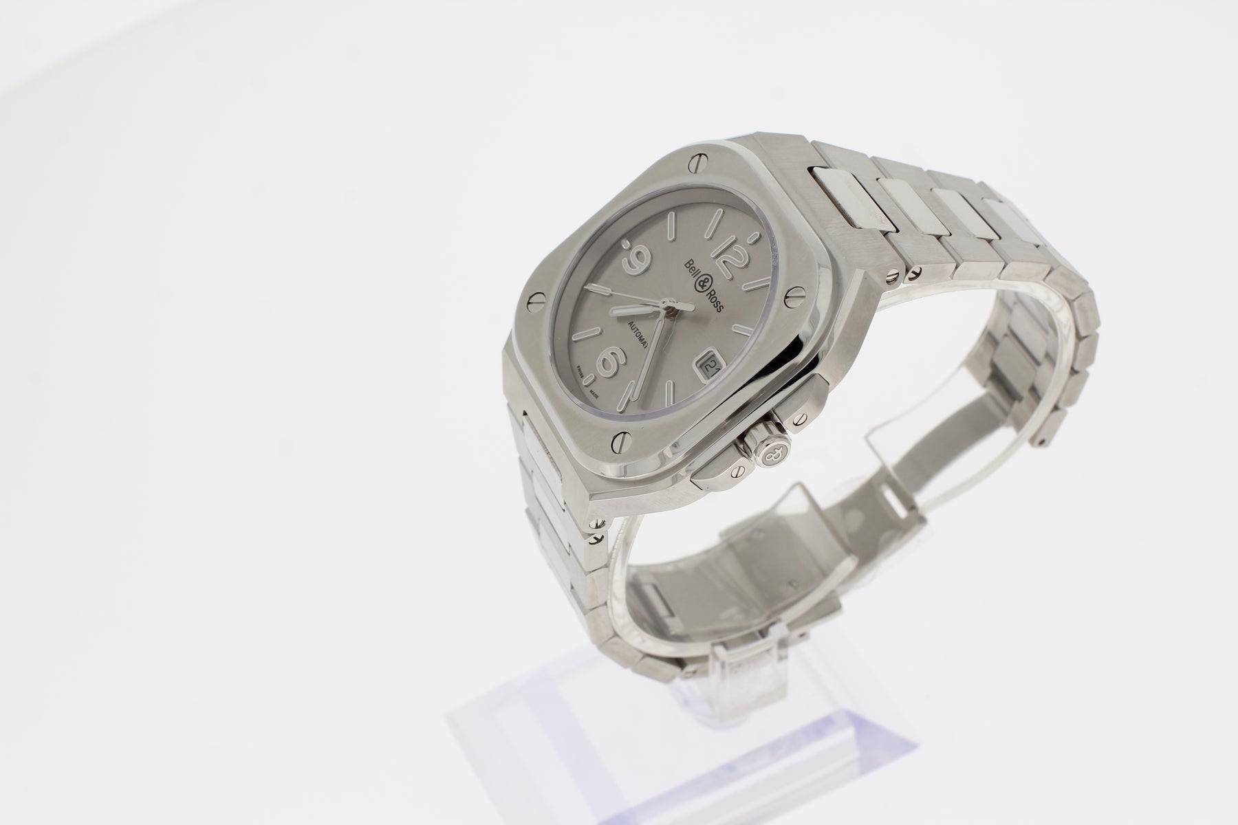Montre homme Bell & Ross Br 05 Gris BR05A-GR-ST/SST / BR05AGRSTSST