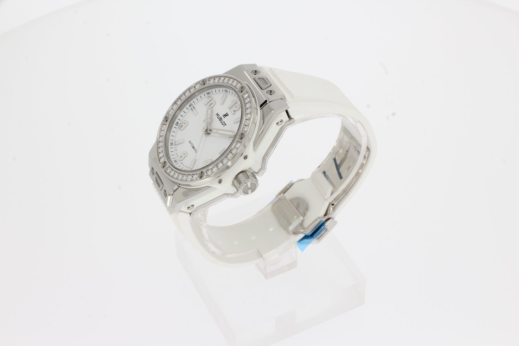 Hublot BIG BANG ONE CLICK STEEL WHITE DIAMONDS 39mm 465.SE.2010.RW.1204 ladies watch stainless steel white rubber
