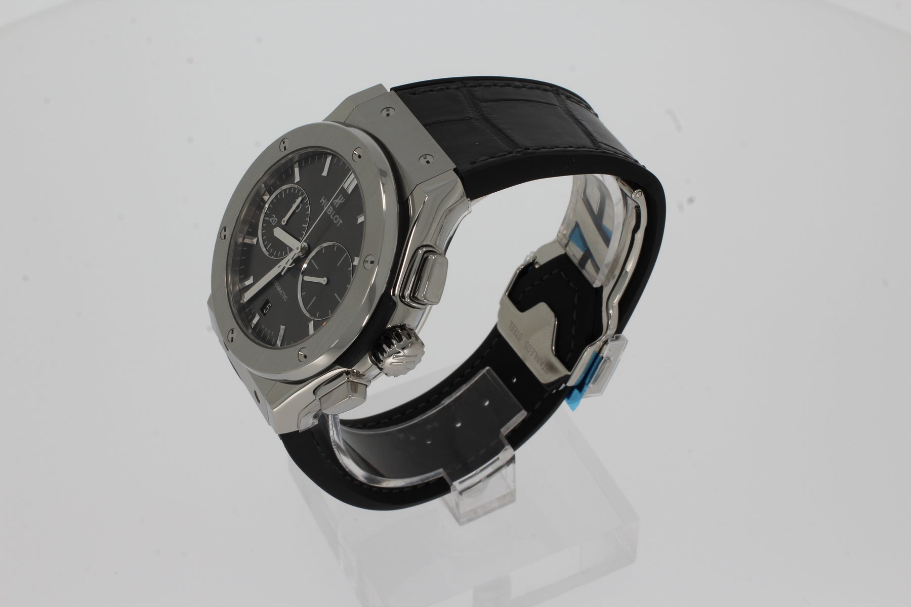 Hublot Classic Fusion Chronograph Racing Grey 45mm 521.NX.7071.LR Titanium Chronograph Date Grey Men's Watch / Unisex Grey Strap Rubber
