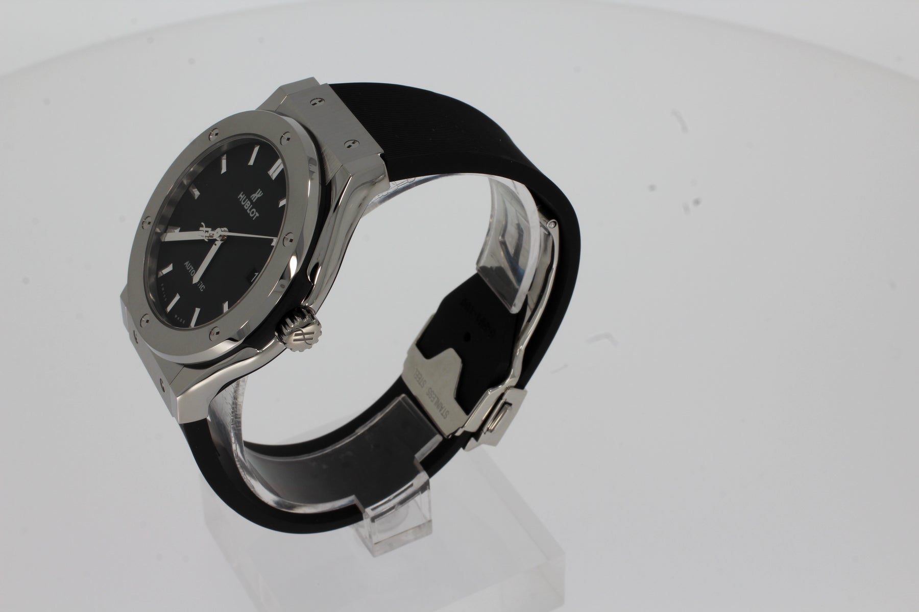 Hublot CLASSIC FUSION TITANIUM 45mm 511.NX.1171.RX Titanium Automatic Men's Watch Black Rubber