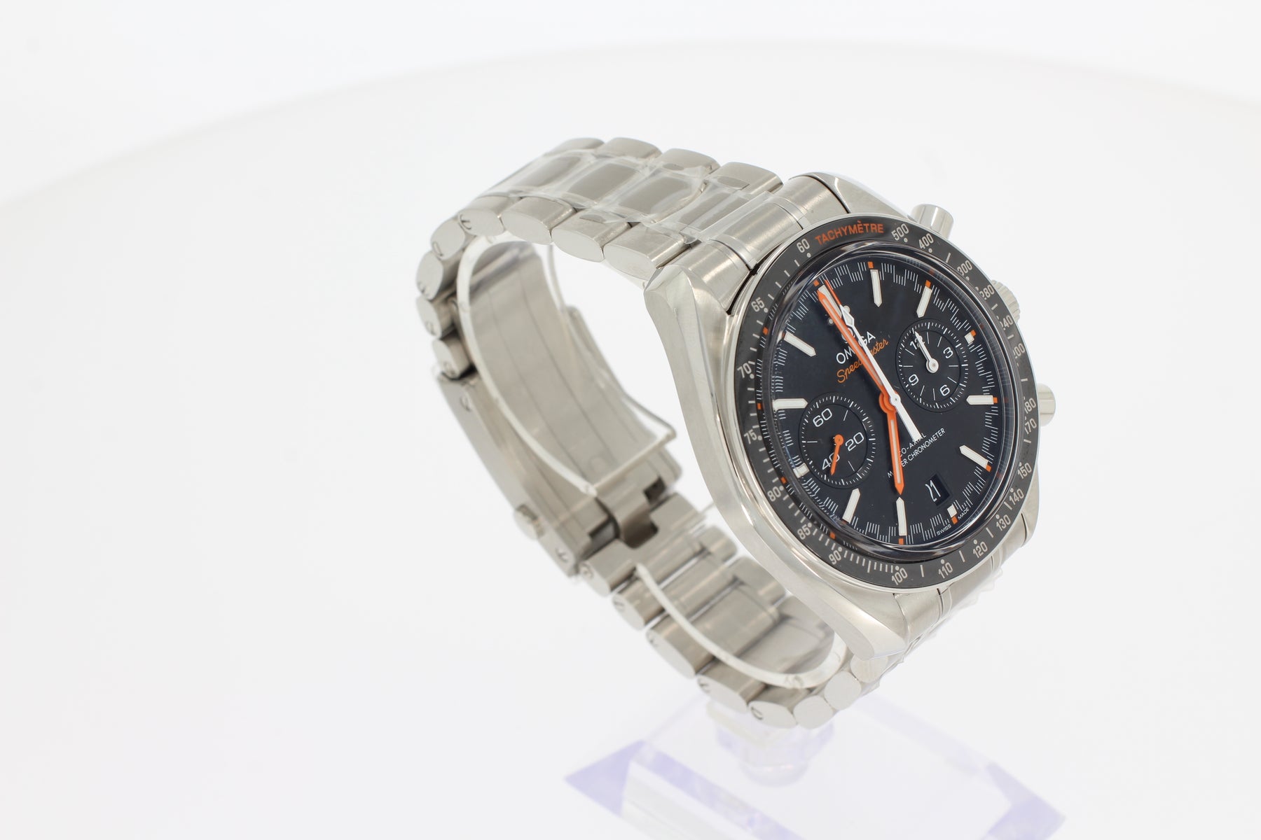 Omega Speedmaster Racing Co-Axial Master Chronograph 329.30.44.51.01.002 acier noir 44,25 mm, avec bracelet en acier