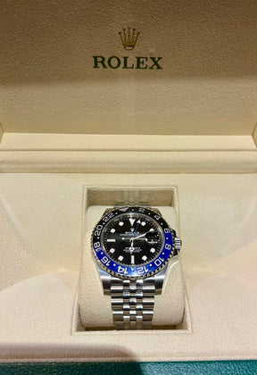 Rolex GMT Master 2 „Batmen“ Oyster, 40 mm, Edelstahl Oystersteel mit Jubilee Armband
126710BLNR