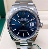 Rolex Datejust 126200 36mm blau mit Oysterarmband