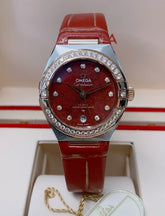 Omega Constellation 29 mm, Stahl ‑ Sedna™‑Gold mit Lederarmband 13128292099002