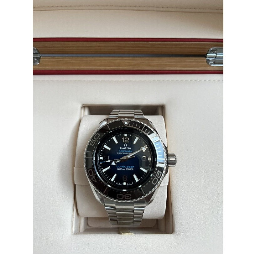 Omega SEAMASTER PLANET OCEAN 6000M 45.5MM, O‑MEGASTEEL WITH O‑MEGASTEEL STRAP 215.30.46.21.03.001