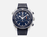 Omega Seamaster Planet Ocean 600M 45,5 mm, Stahl mit Lederarmband mit Innenseite aus Kautschuk 21533465103001
