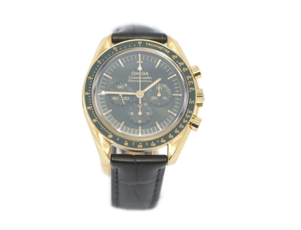 Omega SPEEDMASTER MOONWATCH PROFESSIONAL 42 MM, MOONSHINE™ GOLD WITH LEATHER STRAP 310.63.42.50.10.001