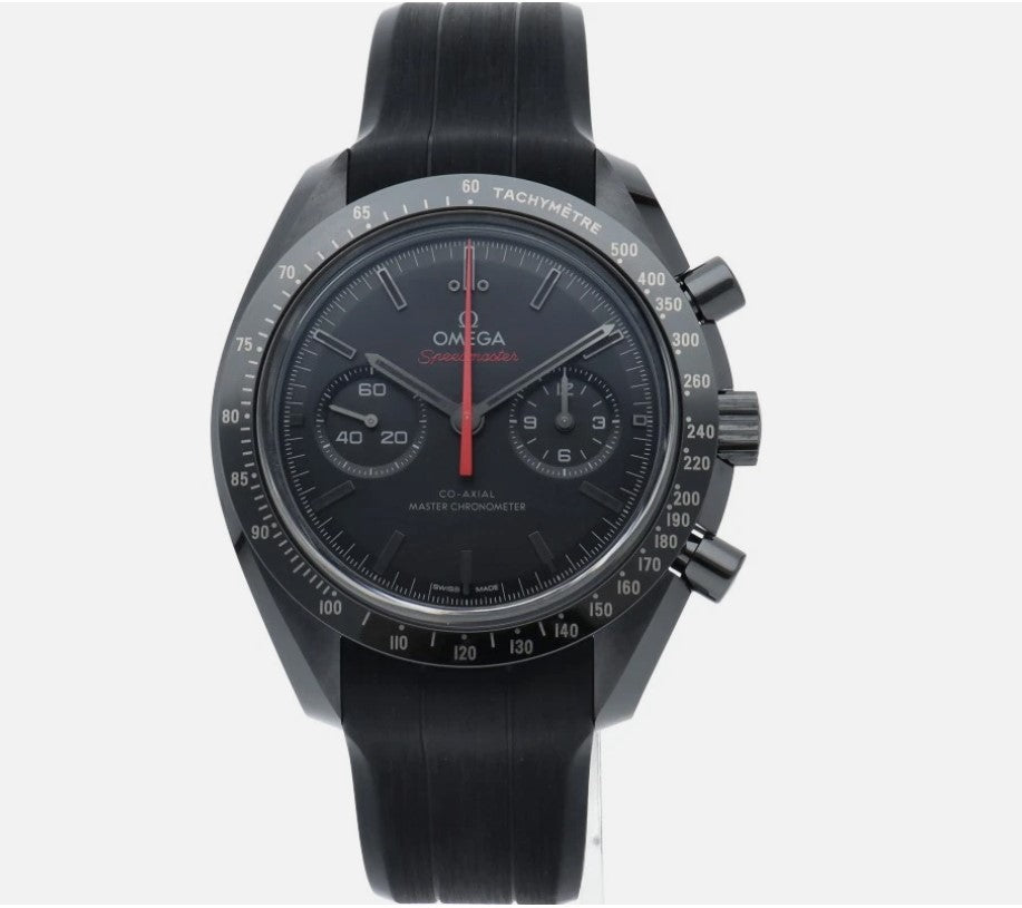 Omega Speedmaster Dark Side of the Moon 44,25 mm, schwarze Keramik mit Kautschukband 31092445101001