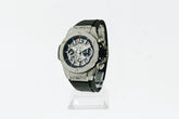 HUBLOT BIG BANG UNICO TITANIUM PAVÉ 44MM 421.NX.1170.RX.1704 Automatic bracelet black rubber 