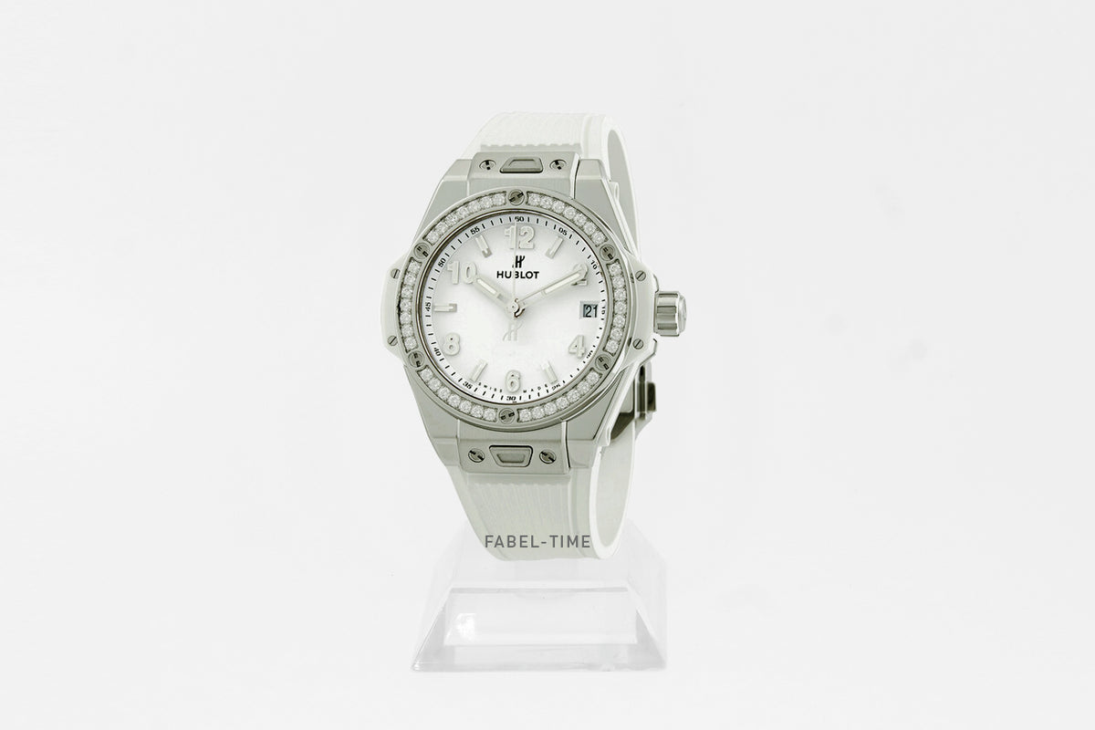 Hublot BIG BANG ONE CLICK STEEL WHITE DIAMONDS 33mm 485.SE.2010.RW.1204 ladies watch stainless steel white rubber