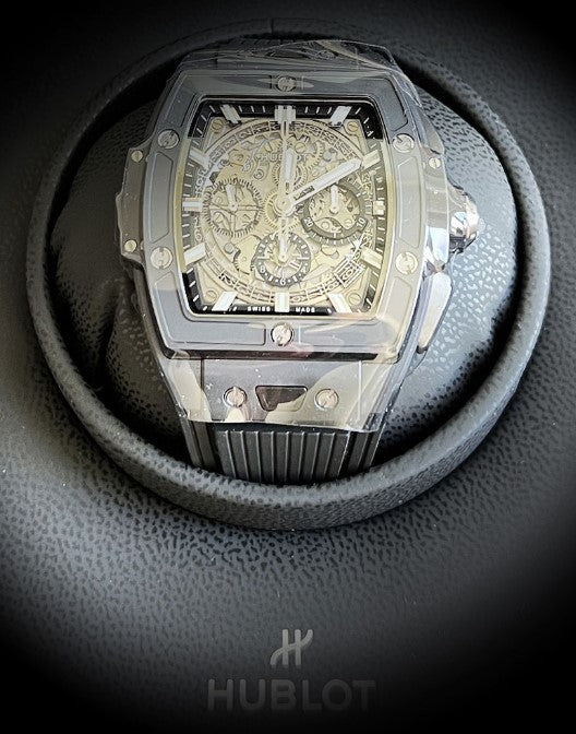 Hublot SPIRIT OF BIG BANG BLACK MAGIC 42mm 642.CI.0170.RX black ceramic automatic men's watch rubber