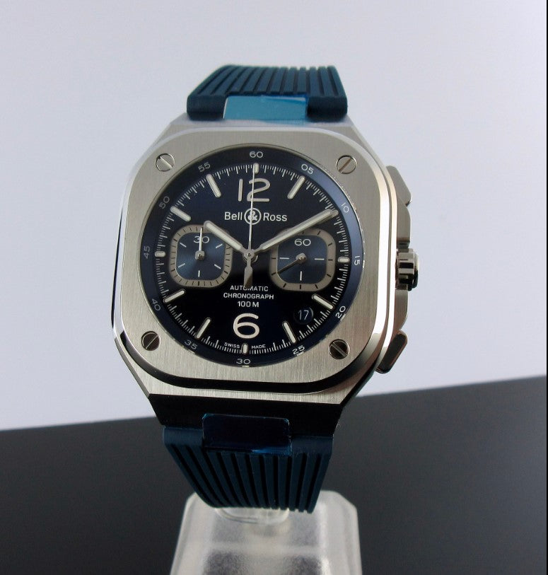 Bell & Ross Instruments Br 05 Chrono Blue Men's Watch BR05C-BU-ST/SRB