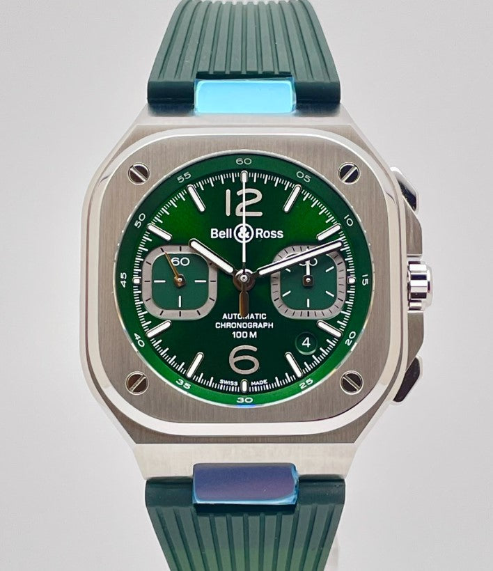 Bell & Ross BR-05 chrono green steel 42 MM BR05C-GN-ST/SRB