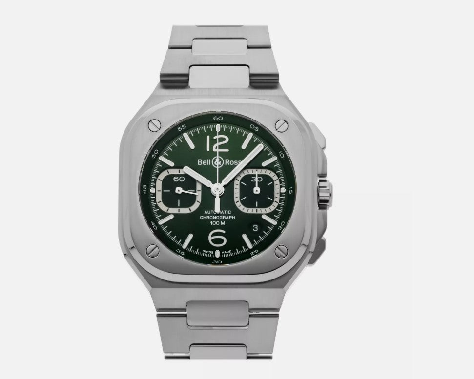 Bell & Ross BR-05 chrono green steel BR05C-GN-ST/SST