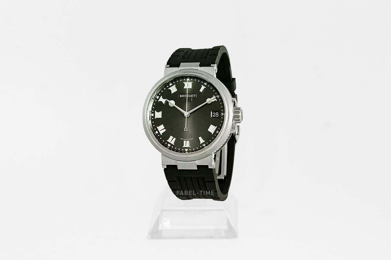 Mouvement automatique Breguet Marine Automatic 40 mm 5517TI/G2/5ZU 5517TIG25ZU avec affichage de la date. Spirale de silicium. Fond en verre saphir. Couronne vissée.
