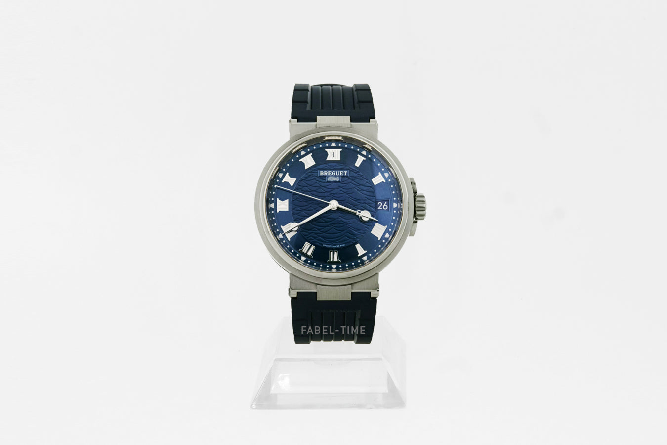 Breguet Marine Automatik 5517/BB/Y2/9ZU Automatik Uhr, 18K Weißgold 40 mm, Alligator Armband blau, Zentralsekunde, Datum, #