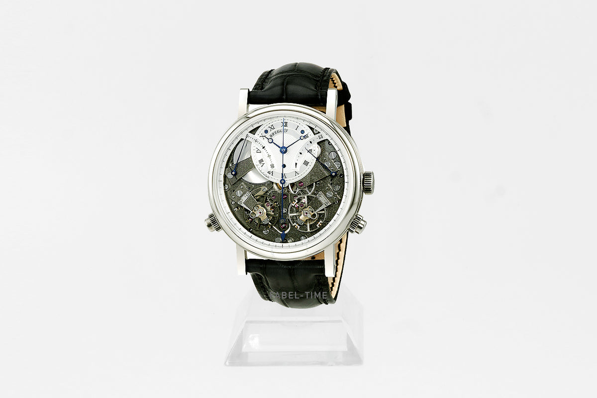 Breguet Tradition Chronographe 7077 7077BB/G1/9XV Herren Uhr manuel, 18K Weißgold 44 mm, Alligator Armband schwarz, Unabhängiger Chronograph, Gangreserve,#
