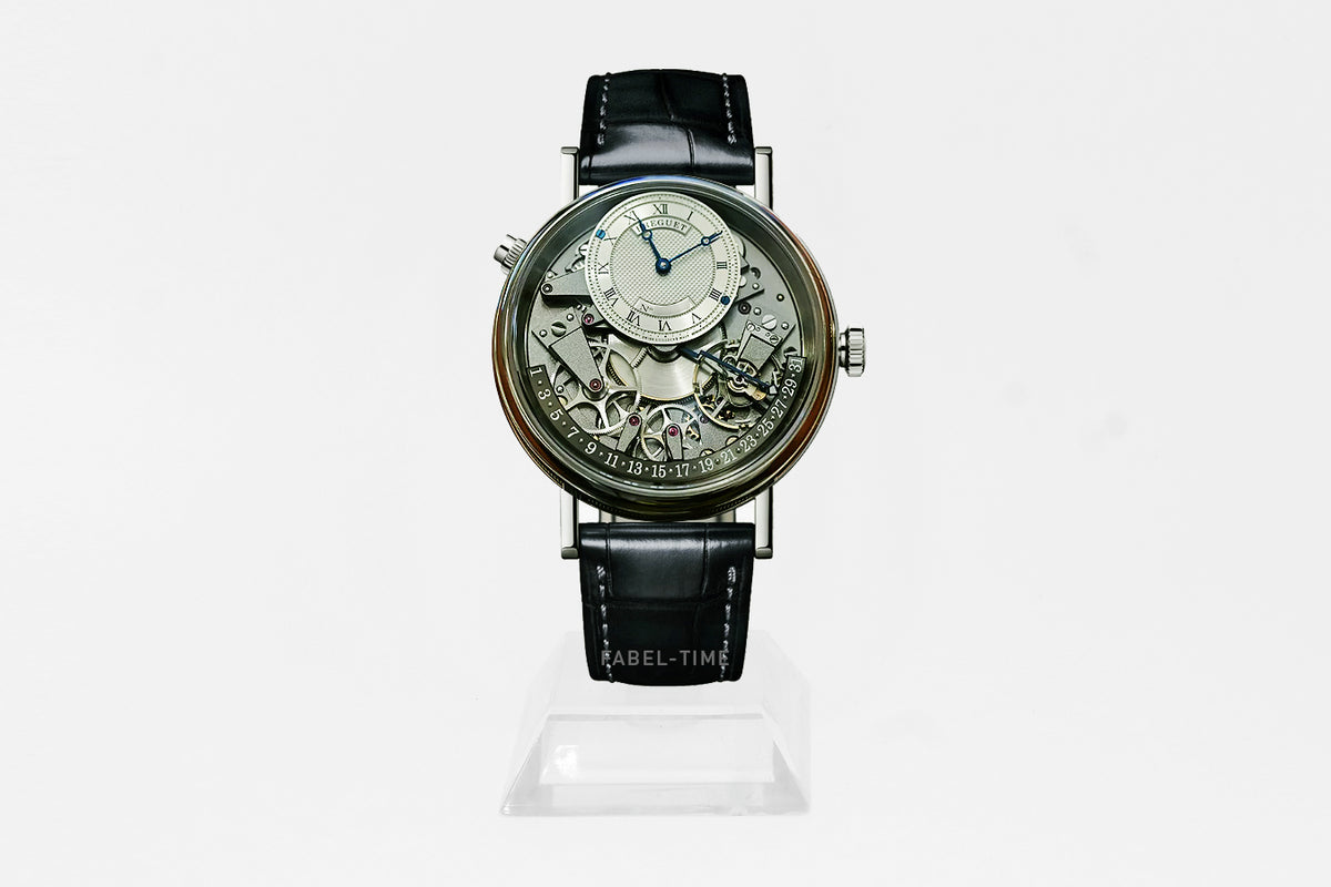 Breguet Tradition Quantième Rétrograde 7597 7597BB/G1/9WU Automatik Uhr, 18K Weißgold 40 mm, Alligator Armband schwarz, #