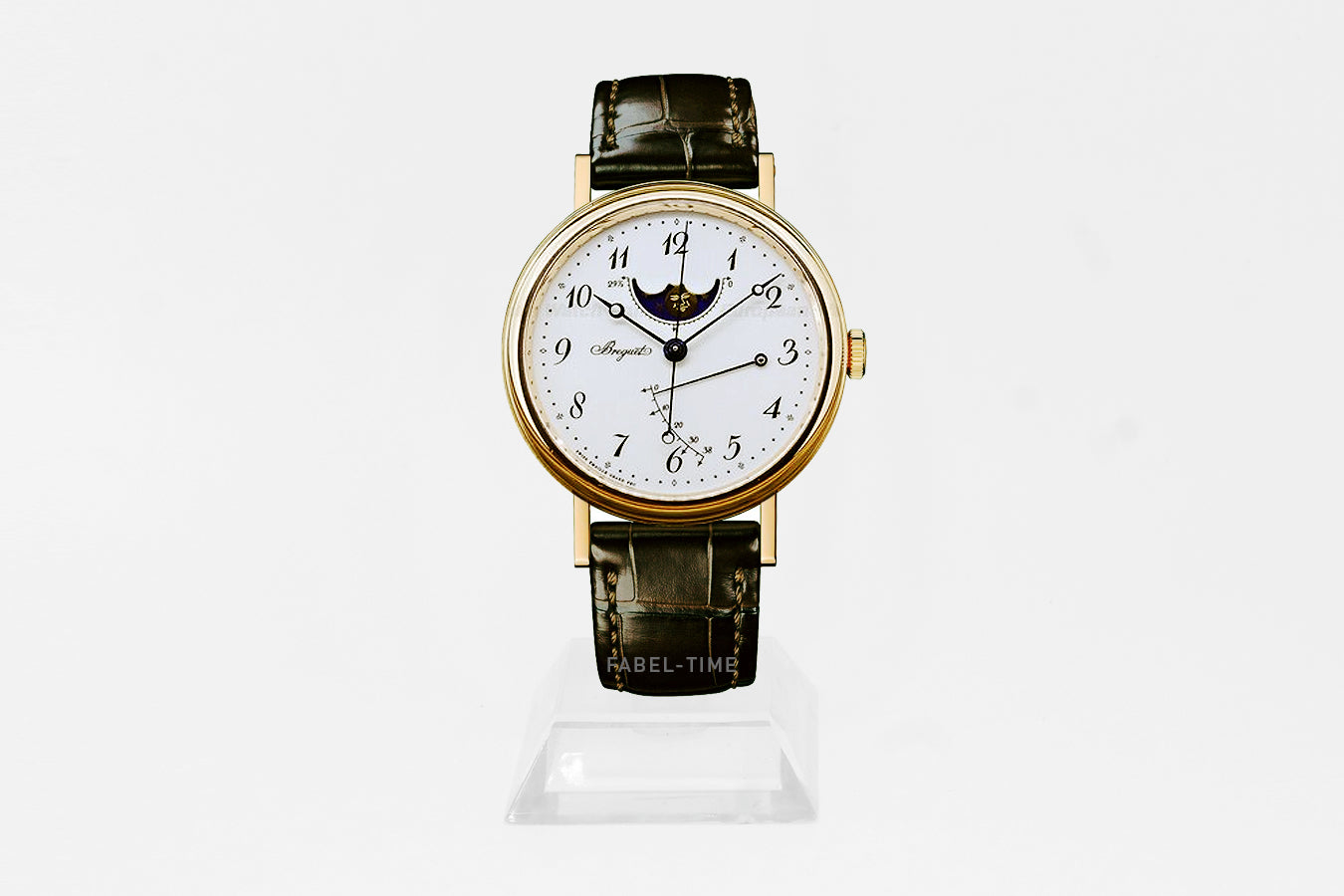 BREGUET Classique Phase de Lune 7787 7787BR/29/9V6 Automatik Uhr, 18K Roségold 39 mm, Alligator Armband braun, Zentralsekunde, Gangreserve, Mondphasen, #