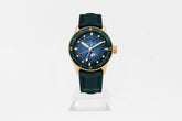 Blancpain Fifty Fathoms Bathyscaphe Quantième Complet Phases 5054 3640 O52B blau Automatik 43 mm Roségold Herrenuhr