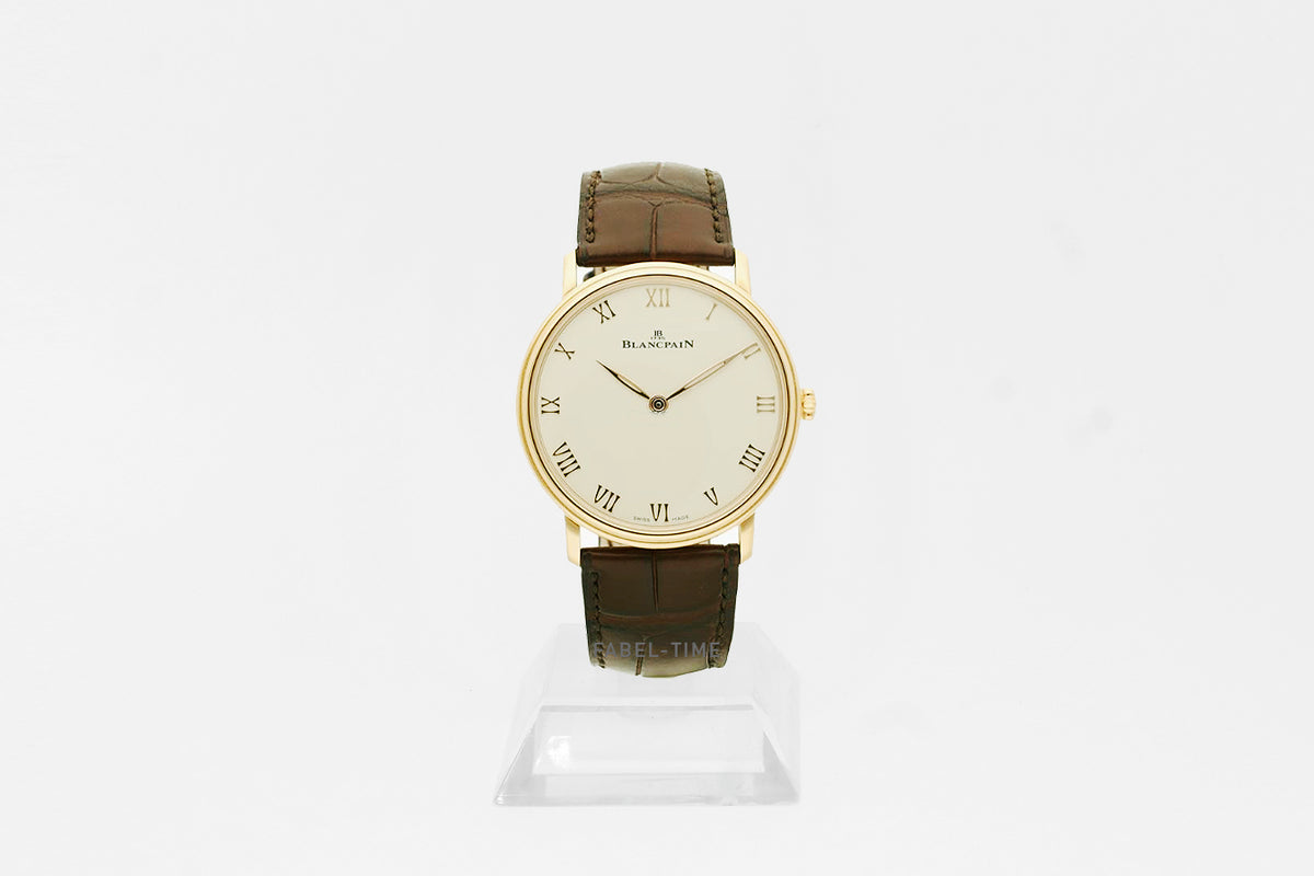 Blancpain Villeret Ultraplate 6605-3642-55A Rotgold 39.70 mm, Opalin, Alligatorleder Dornschließe