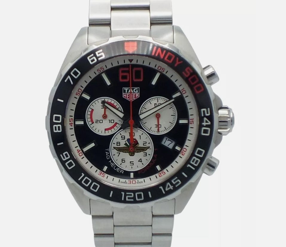 TAG Heuer Formula 1 Chronograph x Indy 500  Quarz, 43 mm, Edelstahl CAZ101AW.BA0842 Special Edition