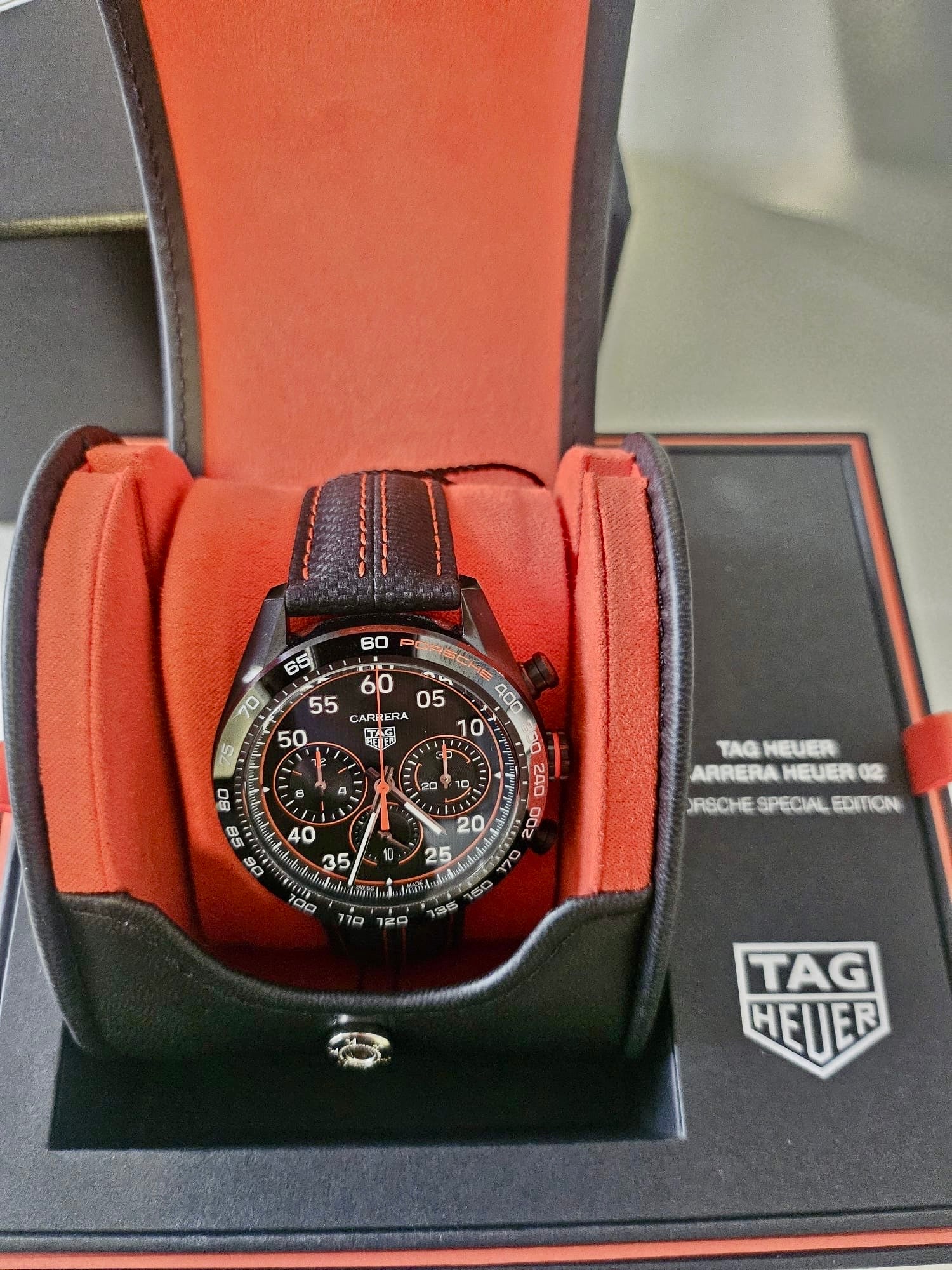 TAG Heuer Carrera Chronograph x Porsche Orange Racing Special Edition CBN2A1M.FC6526