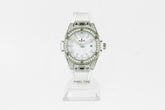 Hublot BIG BANG ONE CLICK STEEL WHITE PAVÉ 33mm 485.SE.2010.RW.1604 montre femme acier inoxydable caoutchouc blanc