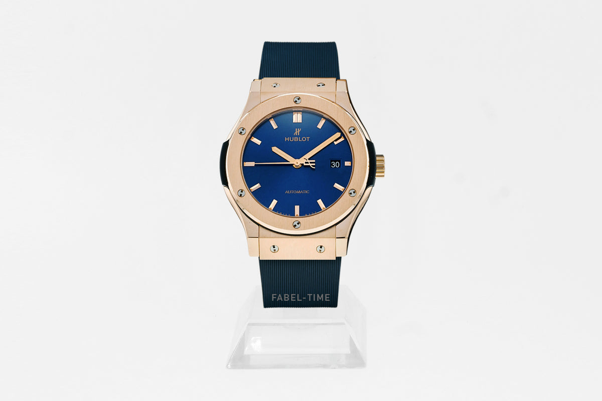 HUBLOT CLASSIC FUSION KING GOLD BLUE 42mm 542.OX.7180.RX Men's Watch