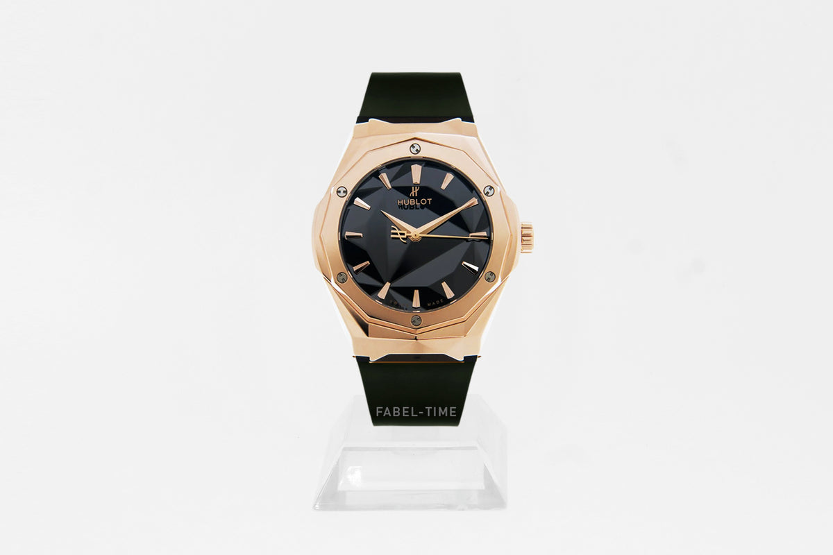 Hublot CLASSIC FUSION ORLINSKI KING GOLD 40mm 550.OS.1800.RX.ORL19 Automatic Men's Watch Black Rubber