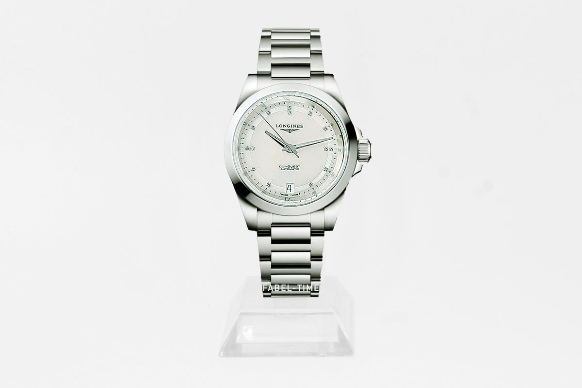 LONGINES CONQUEST L34304876 Automatik 34 mm Edelstahl, Weißes Perlmutt L3.430.4.87.6