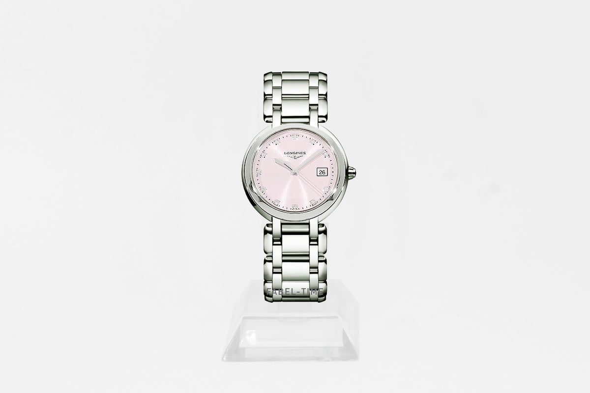 LONGINES PRIMALUNA L81134996 Edelstahl 30mm Pink mit Sonnenschliff L8.113.4.99.6