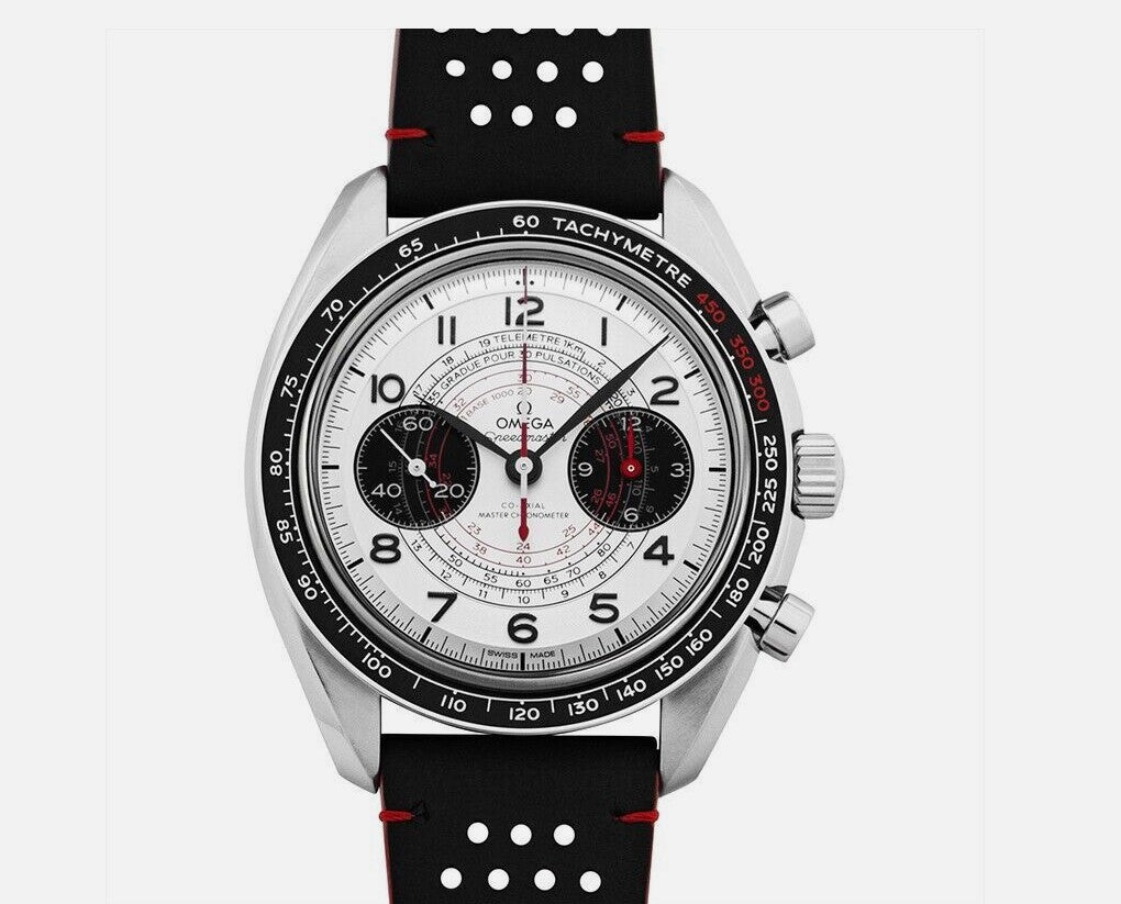 Omega Speedmaster Chronoscope 43 mm, Stahl mit Lederarmband 32932435102001