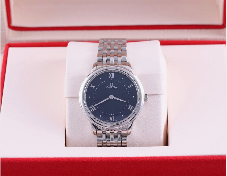 Omega De Ville Prestige 30 mm, Stahl mit Stahlarmband 43410306003001