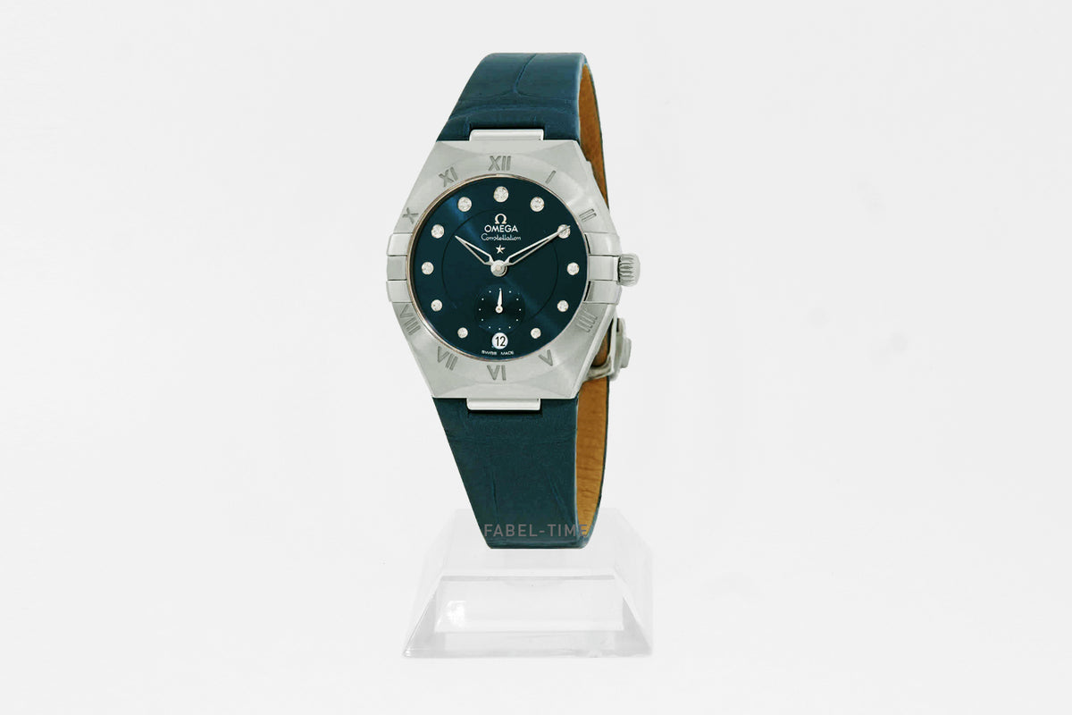 Omega Constellation 34 mm, Stahl mit Lederarmband 13113342053001