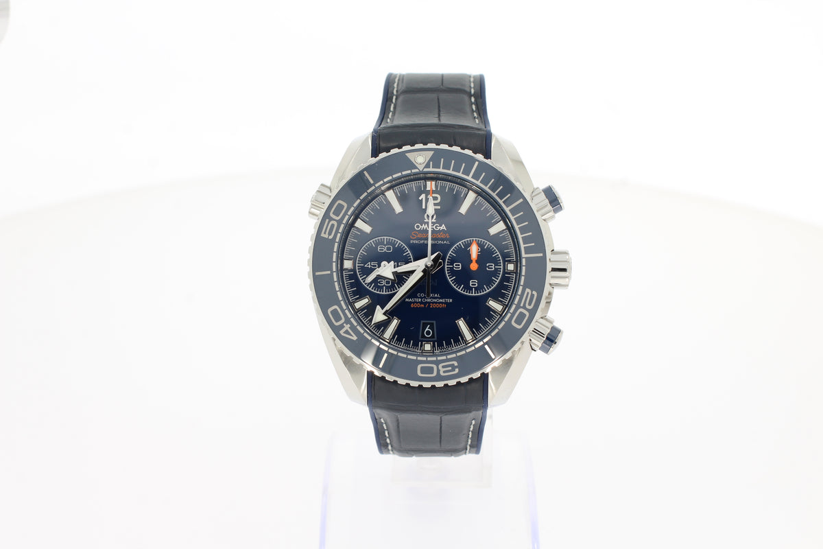 Omega Seamaster Planet Ocean 600M 45,5 mm, Stahl mit Lederarmband mit Innenseite aus Kautschuk 215.33.46.51.03.001 / 21533465103001