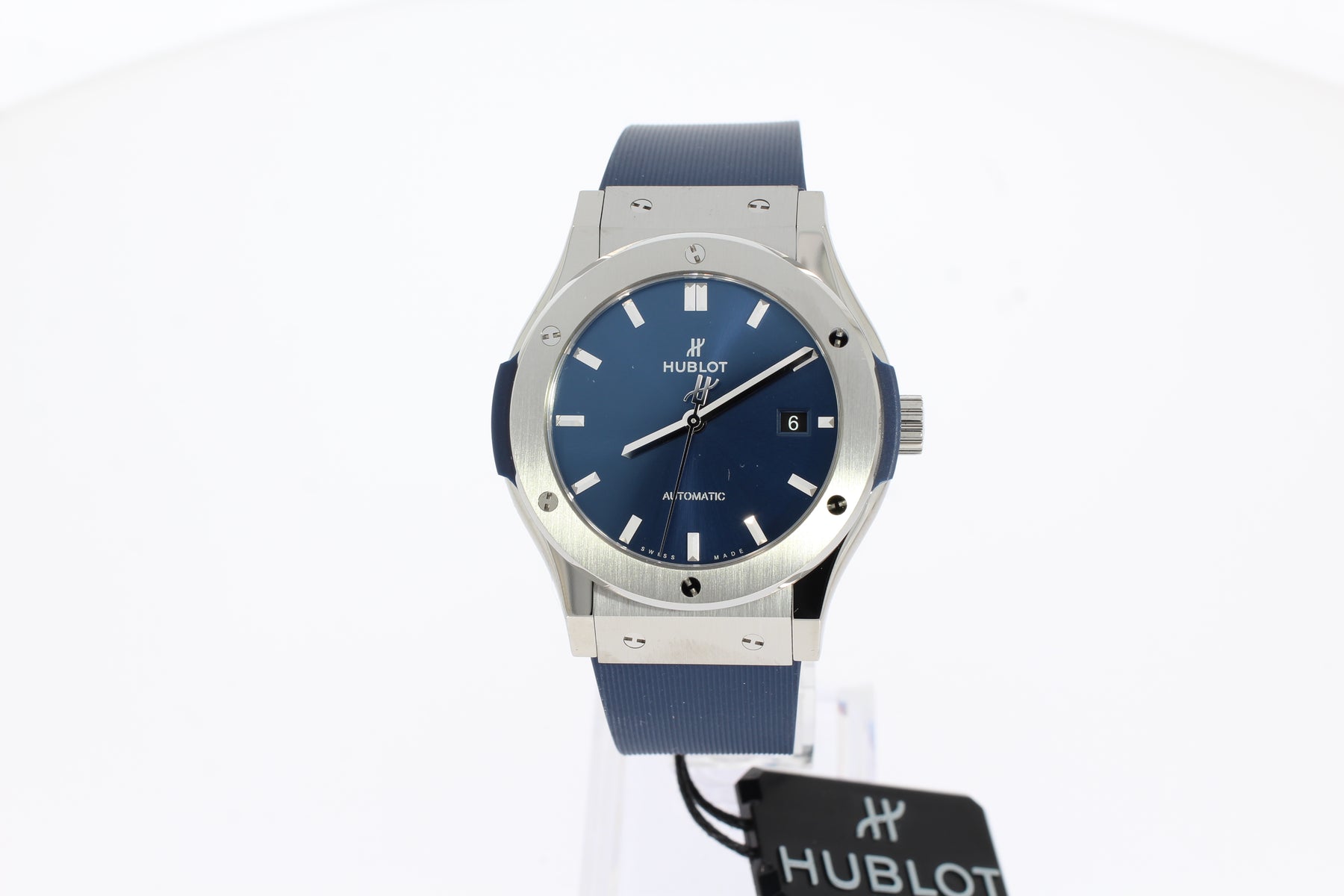 Hublot Classic Fusion Blue Titanium 42mm 542.NX.7170.RX satin and polished titanium