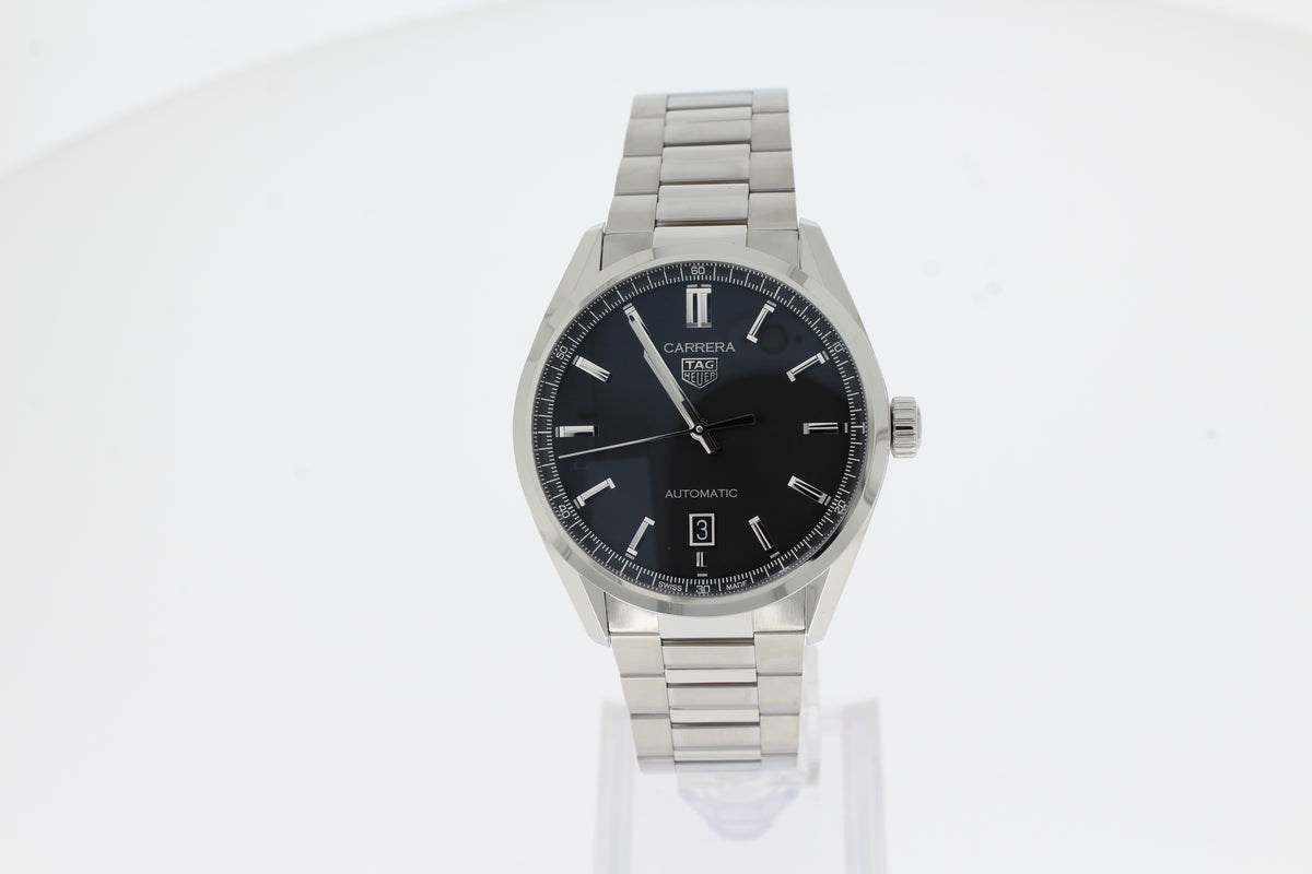 TAG HEUER CARRERA DATE automatic watch, 39 mm, stainless steel WBN2110.BA0639