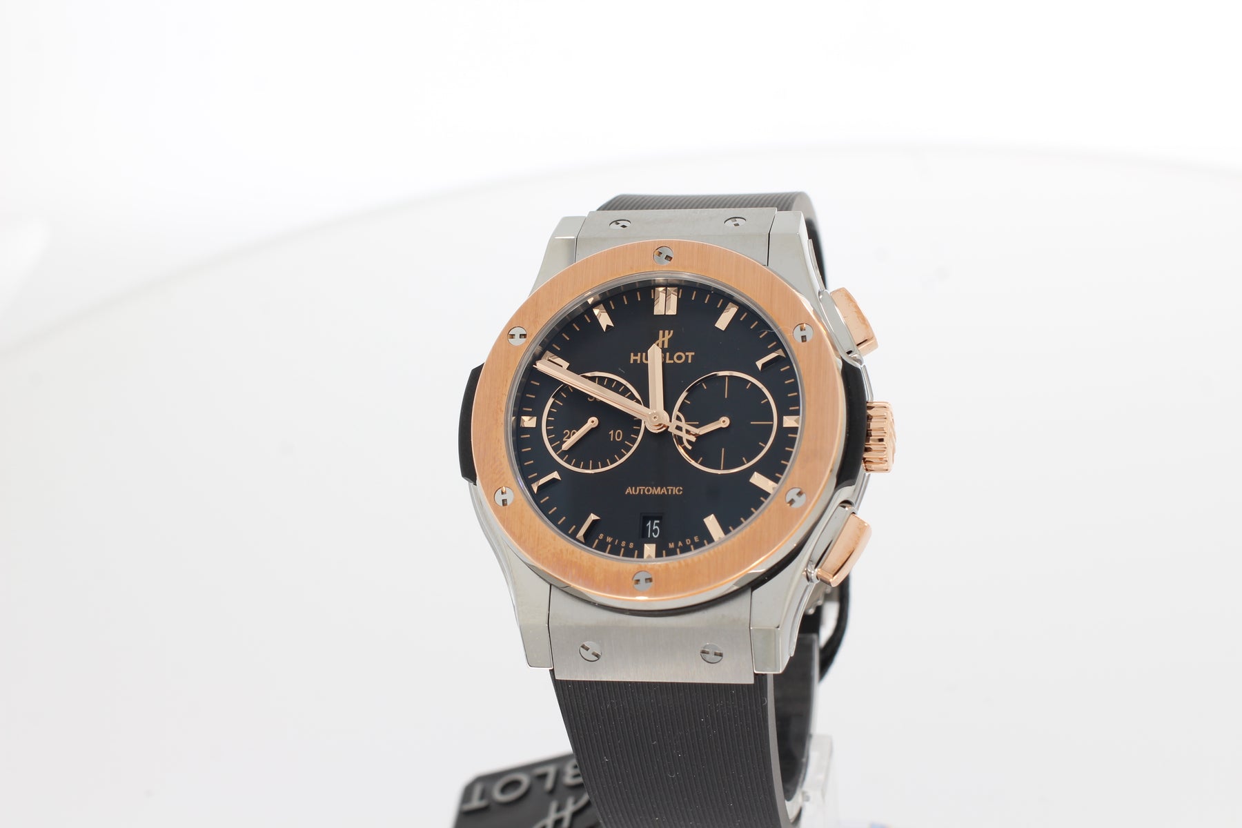 Hublot CLASSIC FUSION CHRONOGRAPH TITANIUM KING GOLD 42mm 541.NO.1181.RX titanium automatic men's watch black rubber