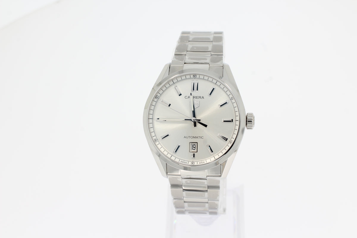 TAG HEUER CARRERA DATE automatic watch, 39 mm, stainless steel WBN2111.BA0639