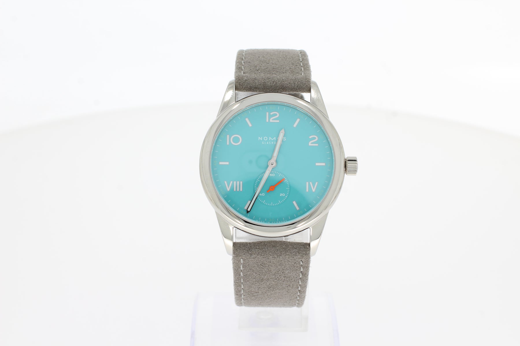 Nomos Club Campus 38 endless blue 724 Edelstahl 38.5 mm Handaufzug, gewölbtes Saphirglas,