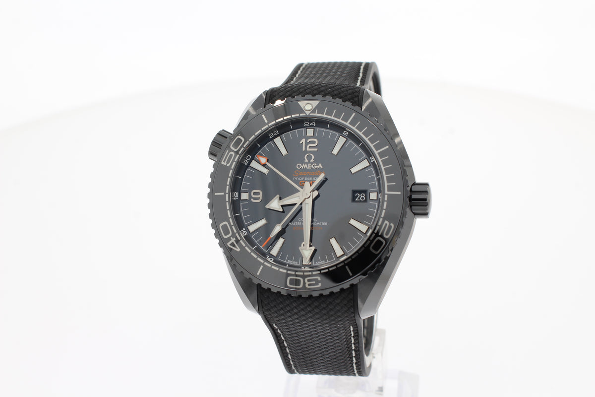 Omega SEAMASTER PLANET OCEAN 600M 45.5MM, BLACK CERAMIC WITH RUBBER STRAP 215.92.46.22.01.001