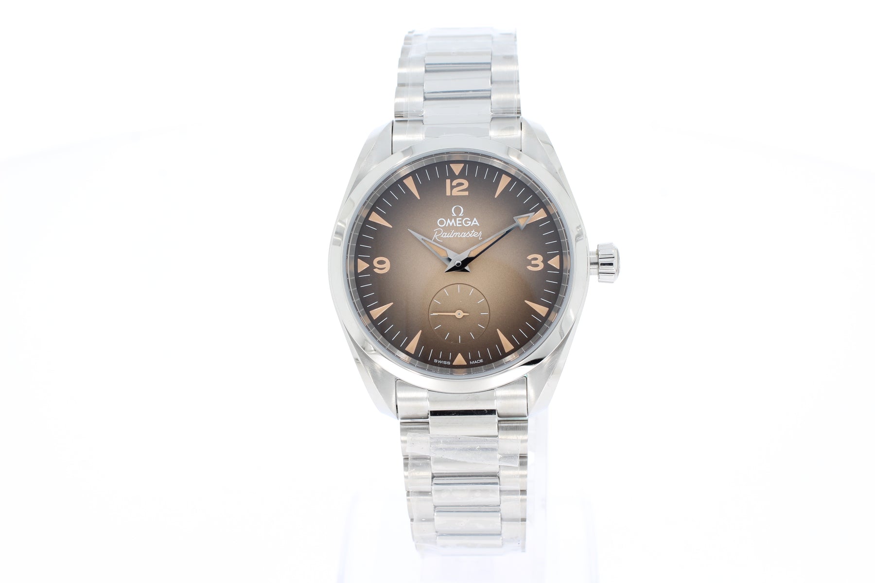 Omega Seamaster Railmaster 38 mm, Stahl mit Stahlarmband 23510382013001