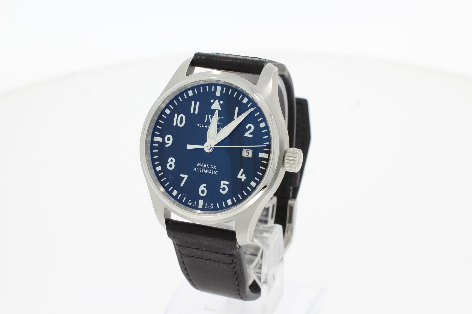 IWC PILOT’S WATCH Mark XX IW328201 Herren Uhr 40mm Edelstahl Gehäuse, Automatikaufzug, schwarzes Kalbsleder