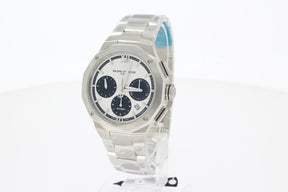 Baume & Mercier Riviera 10827 Automatikuhr, Chronograph, 41 mm Stahl Zwölfeckig, silber Argent noir, Sunray, MOA10827