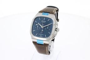 Glashütte Seventies Chronograph 13702080262 blau, Automatikwerk, Saphirglas, Kalbslederarmband